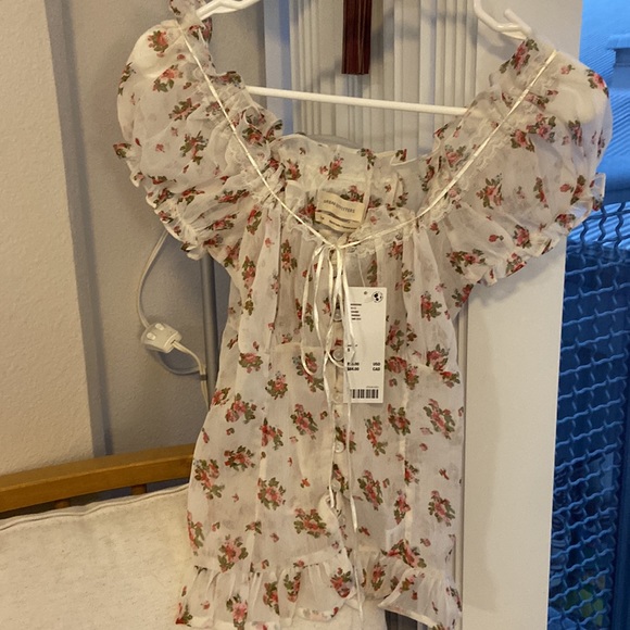 Urban outfitters chiffon floral top - Picture 5 of 8